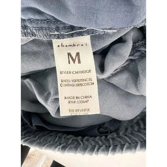 CHAMBRAI LOS ANGELES BLUE EASY WEAR PANTS MEDIUM (35"x 33") BOHO ANTHRO - Picture 8 of 9